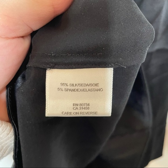 BCBGMAXAZRIA Black Silk Halter Top Small - Picture 6 of 8